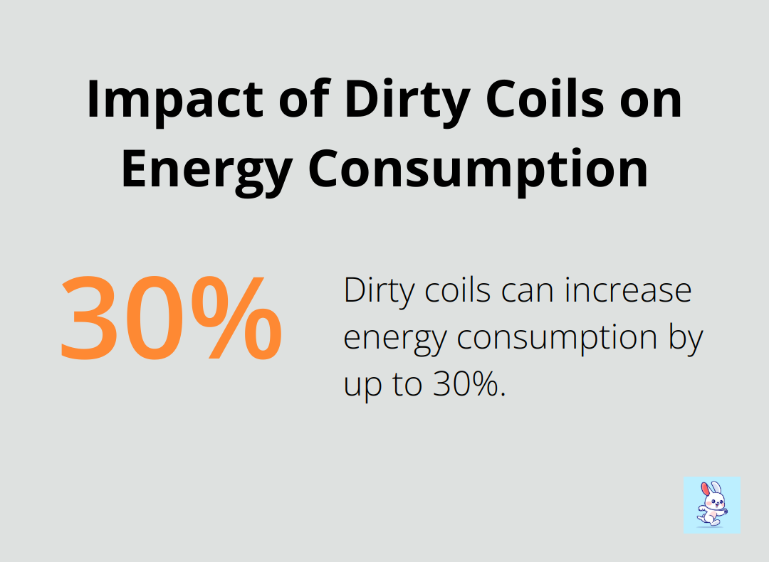 Chart showing dirty coils can increase energy consumption by up to 30% - best hvac duct cleaning company