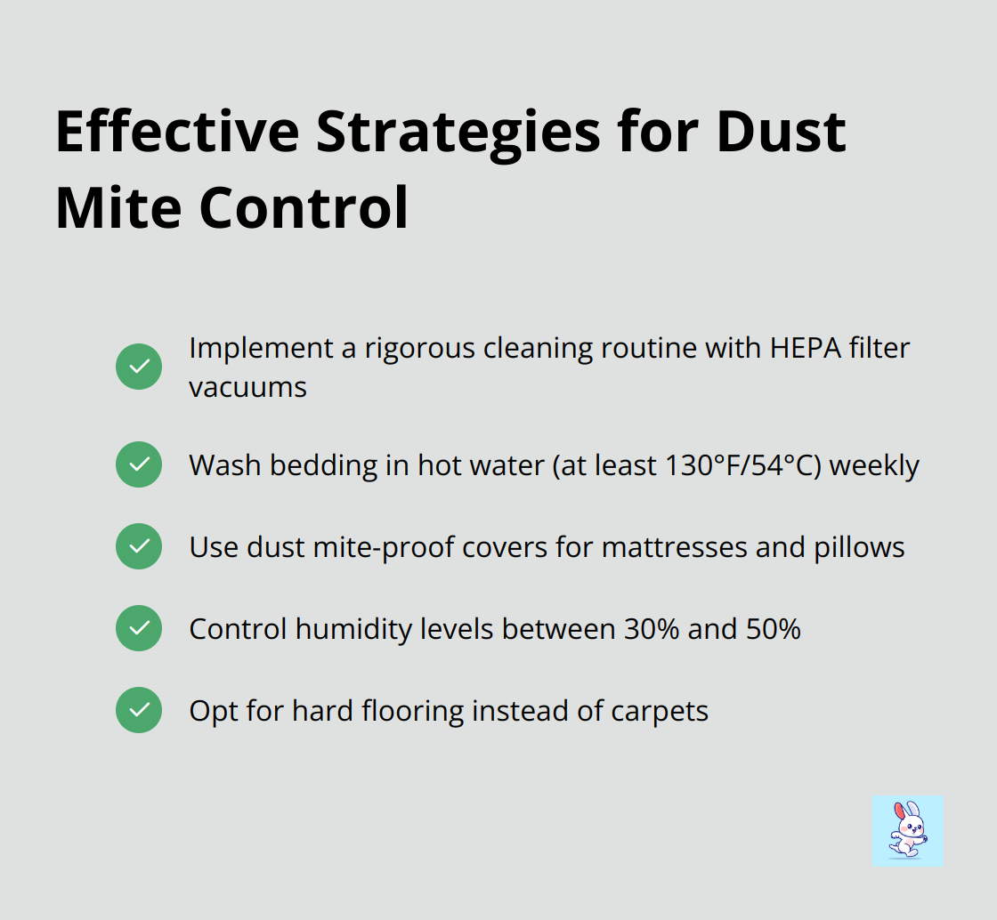 Checklist of effective strategies for controlling dust mites in your home - dust mite prevention