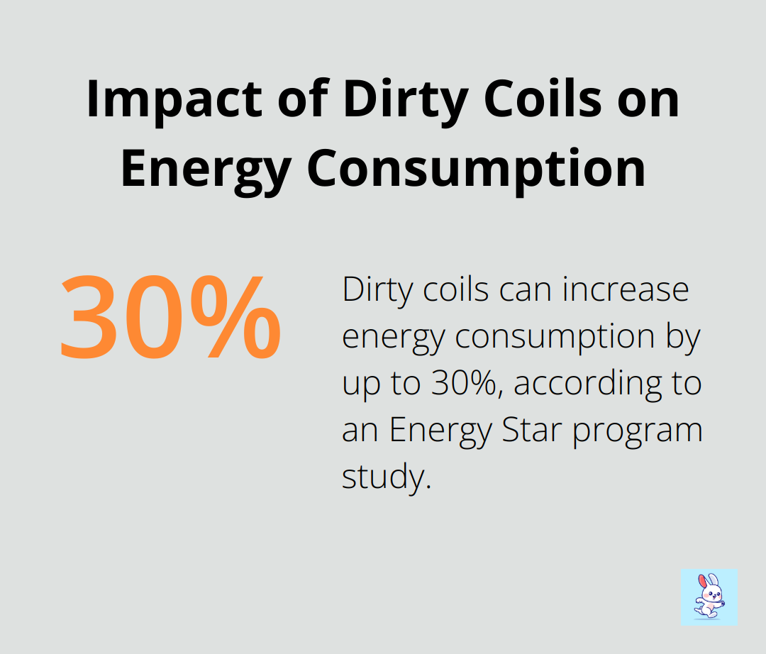 Chart illustrating that dirty coils can increase energy consumption by up to 30% - hvac coil cleaning service